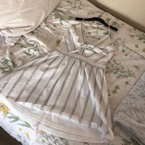 Charlotte Ruse mini striped dress with cut out